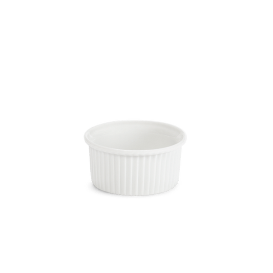 Pillivuyt Shop Ramekin 3.5" diam x 1.5" H - 5 oz - Set of 6 Classic Pleated Ramekins, Set of 6