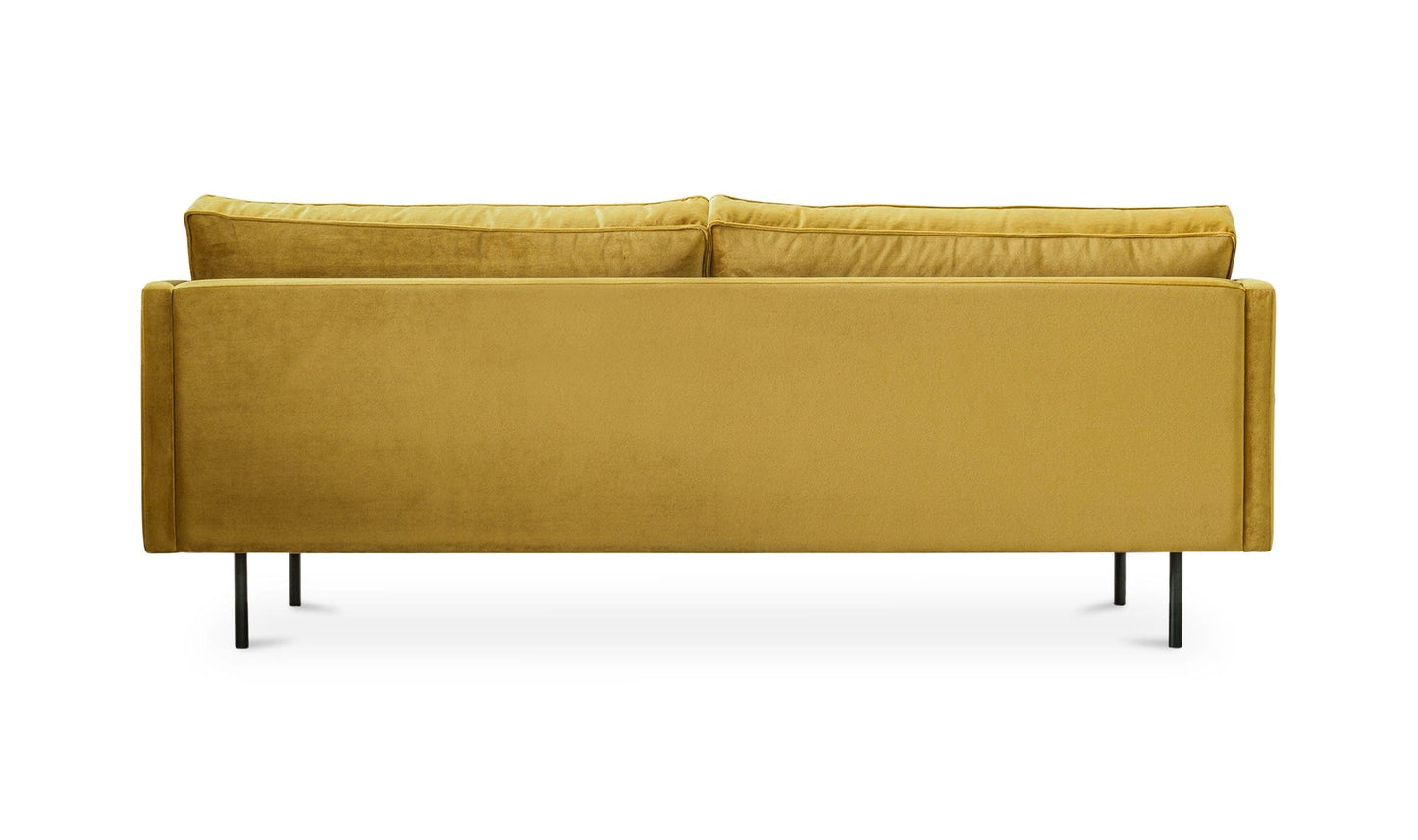 Moe's RAPHAEL SOFA- YELLOW Organic Bookshelf Slab with Glass Shelves