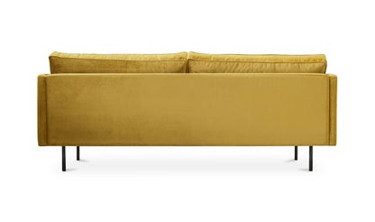 Moe's RAPHAEL SOFA- YELLOW Organic Bookshelf Slab with Glass Shelves