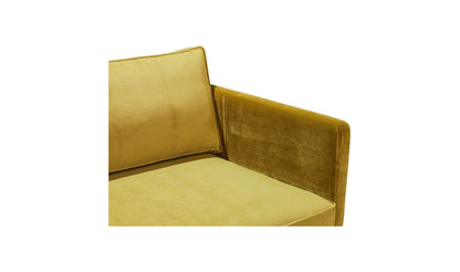 Moe's RAPHAEL SOFA- YELLOW Organic Bookshelf Slab with Glass Shelves