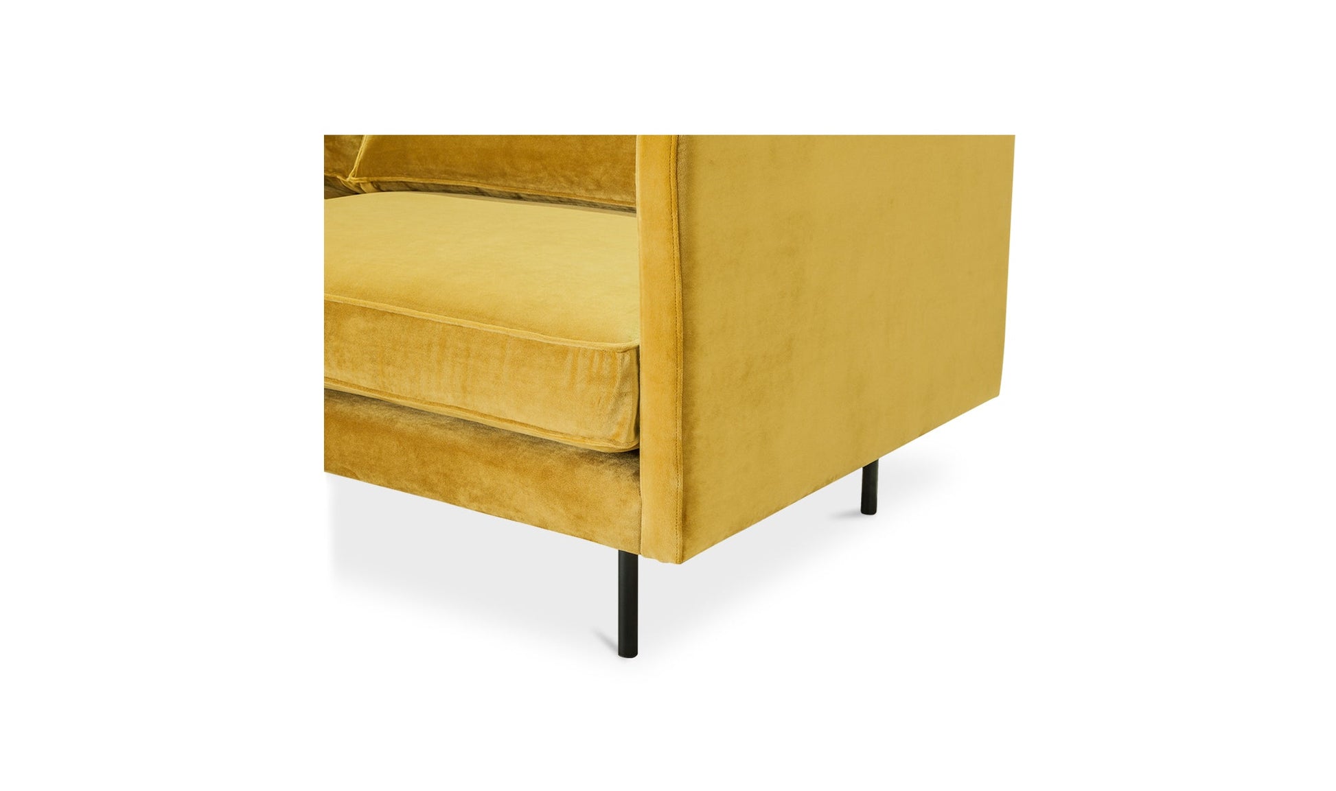 Moe's RAPHAEL SOFA- YELLOW Organic Bookshelf Slab with Glass Shelves