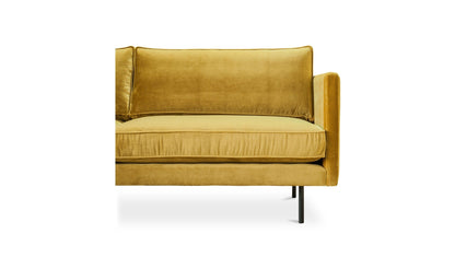 Moe's RAPHAEL SOFA- YELLOW Organic Bookshelf Slab with Glass Shelves