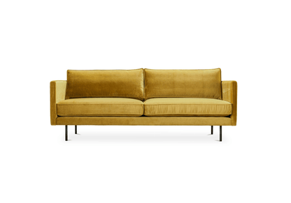 Moe's RAPHAEL SOFA- YELLOW Organic Bookshelf Slab with Glass Shelves