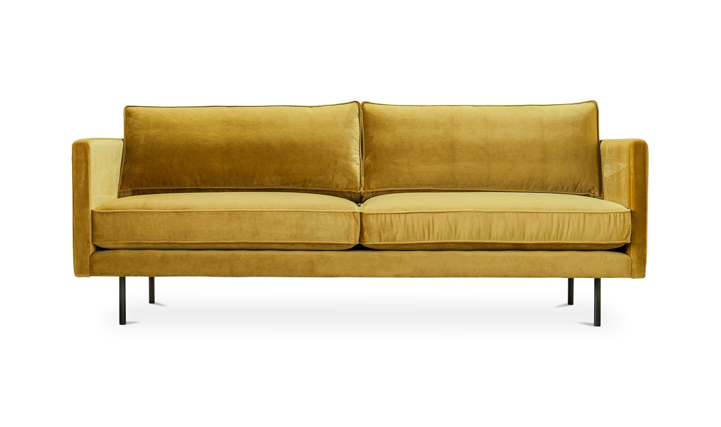 Moe's RAPHAEL SOFA- YELLOW Organic Bookshelf Slab with Glass Shelves