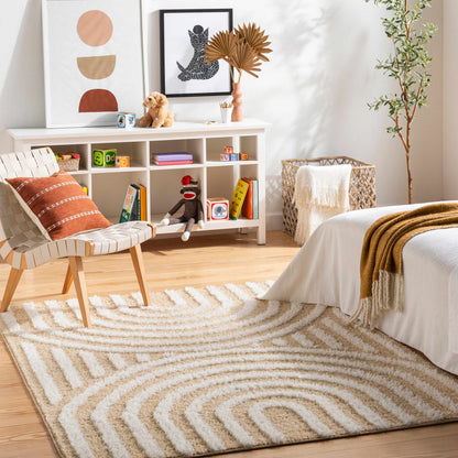 Arnel Beige Area Rug.