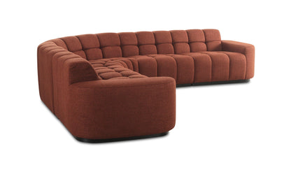 Moe's ROMAN L-SHAPED SECTIONAL- RUST