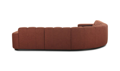 Moe's ROMAN L-SHAPED SECTIONAL- RUST