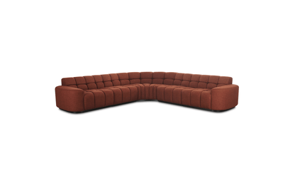 Moe's ROMAN L-SHAPED SECTIONAL- RUST