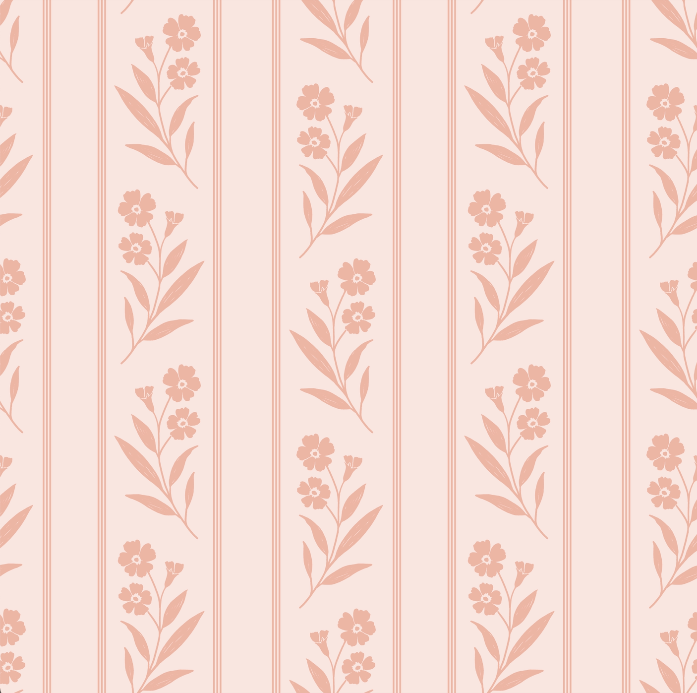 Loomwell Home Goods Pink / Sample 1 foot by 1 foot Rory Wallpaper by Gooseberry Moon