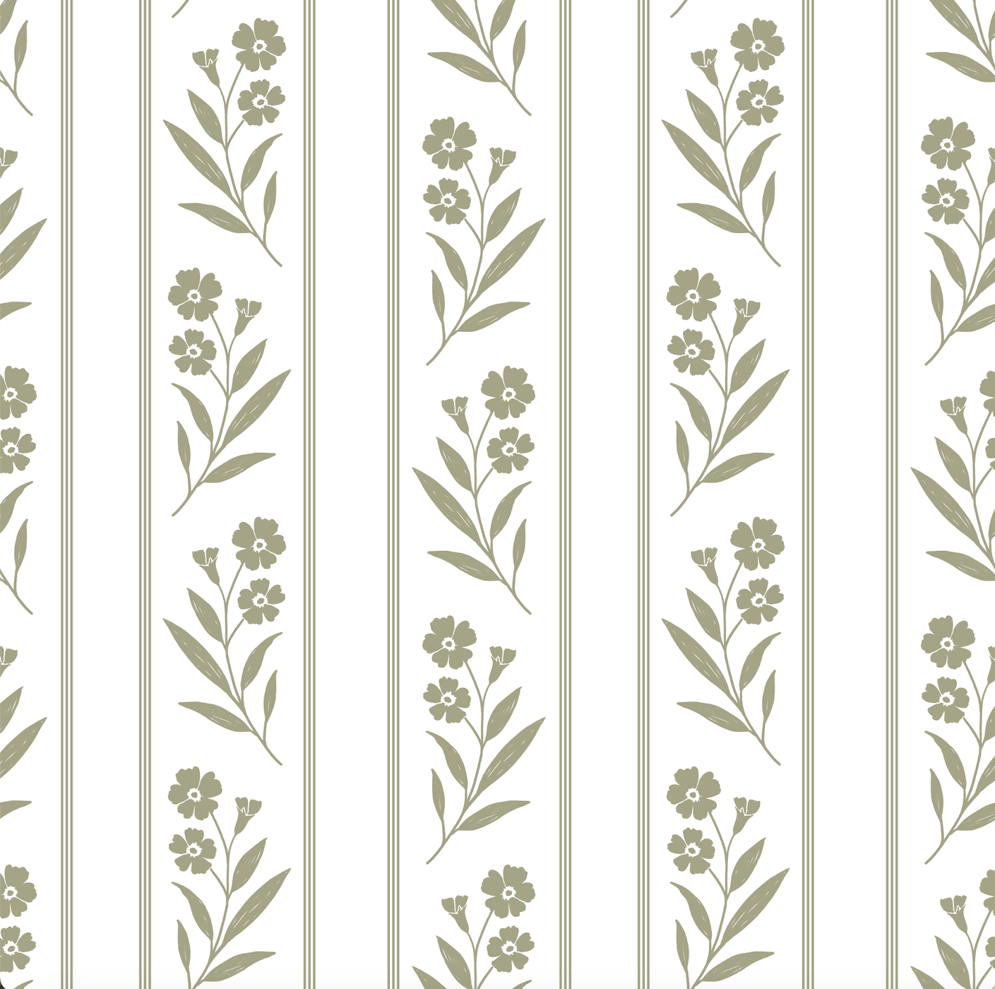 Loomwell Home Goods Green / Sample 1 foot by 1 foot Rory Wallpaper by Gooseberry Moon