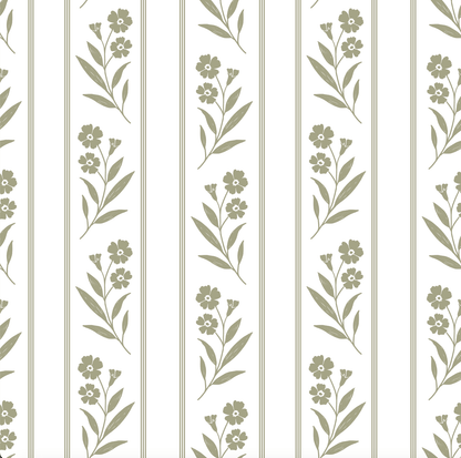 Loomwell Home Goods Green / Sample 1 foot by 1 foot Rory Wallpaper by Gooseberry Moon