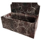 Rosso Levanto Marble Wall-mount Bathroom Sink with 11" Backsplash (W)16" (L)30" (H)12"