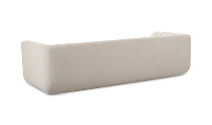 Moe's ROSY SOFA- OATMEAL Organic Bookshelf Slab with Glass Shelves