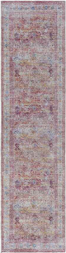 Mark & Day Rug 2'7" x 10' Afania Traditional Rust Washable Area Rug