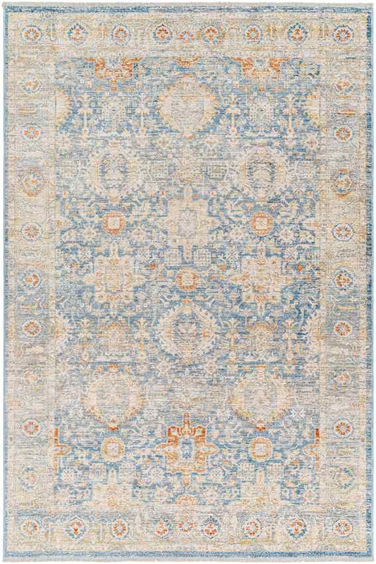 Mark & Day Rug 1'11" x 2'11" Basehor Traditional Denim Area Rug