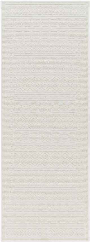 Mark & Day Rug 2'7" x 7'2" Brunsville Cottage Light Gray Washable Area Rug