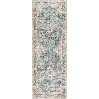 Mark & Day Rug 2'7" x 7'3" Bryttany Traditional Ivory/Slate Area Rug