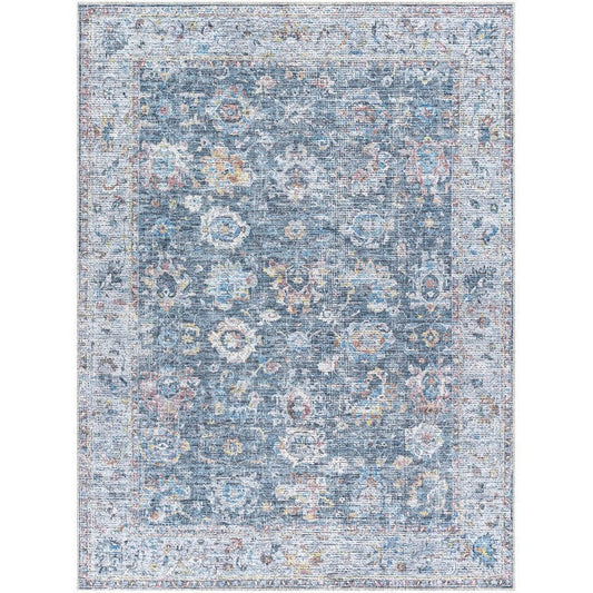 Mark & Day Rug 2' x 2'11" Christe Traditional Dark Blue Washable Area Rug