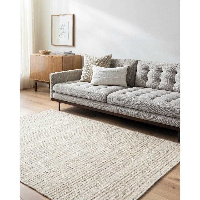 Mark & Day Rug Christofer Solid and Border Light Beige Area Rug