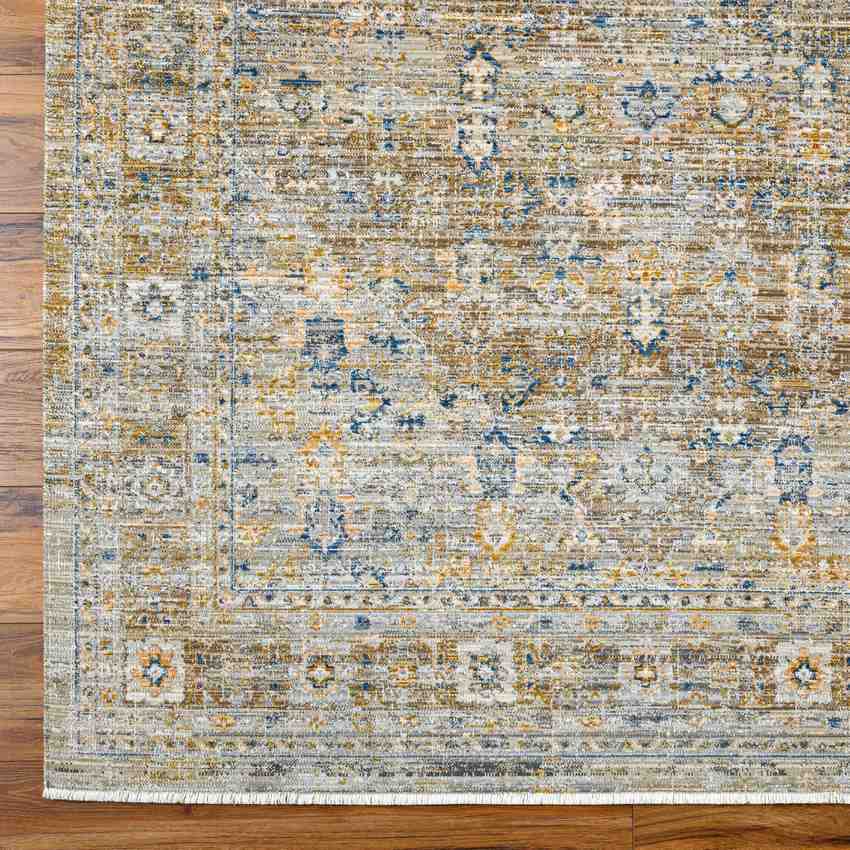 Mark & Day Rug Demar Traditional Dark Olive/Ivory Washable Area Rug