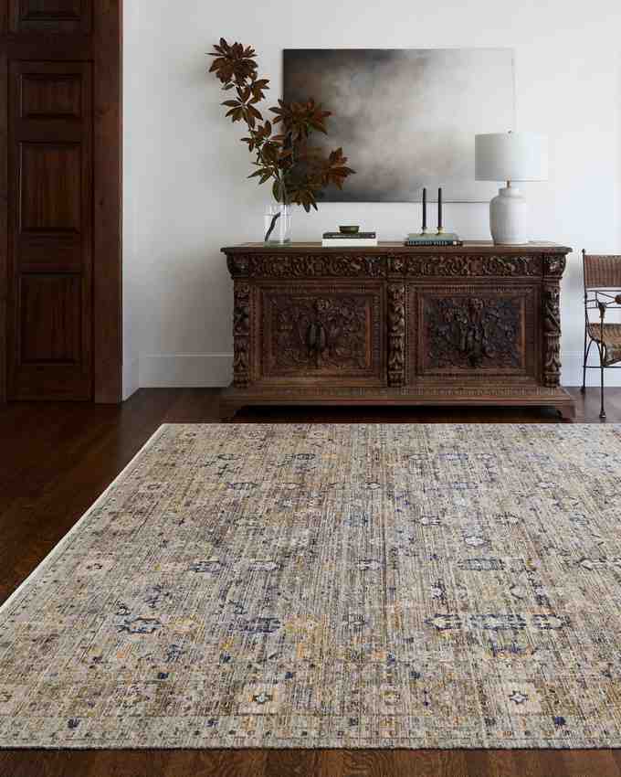 Mark & Day Rug Demar Traditional Dark Olive/Ivory Washable Area Rug