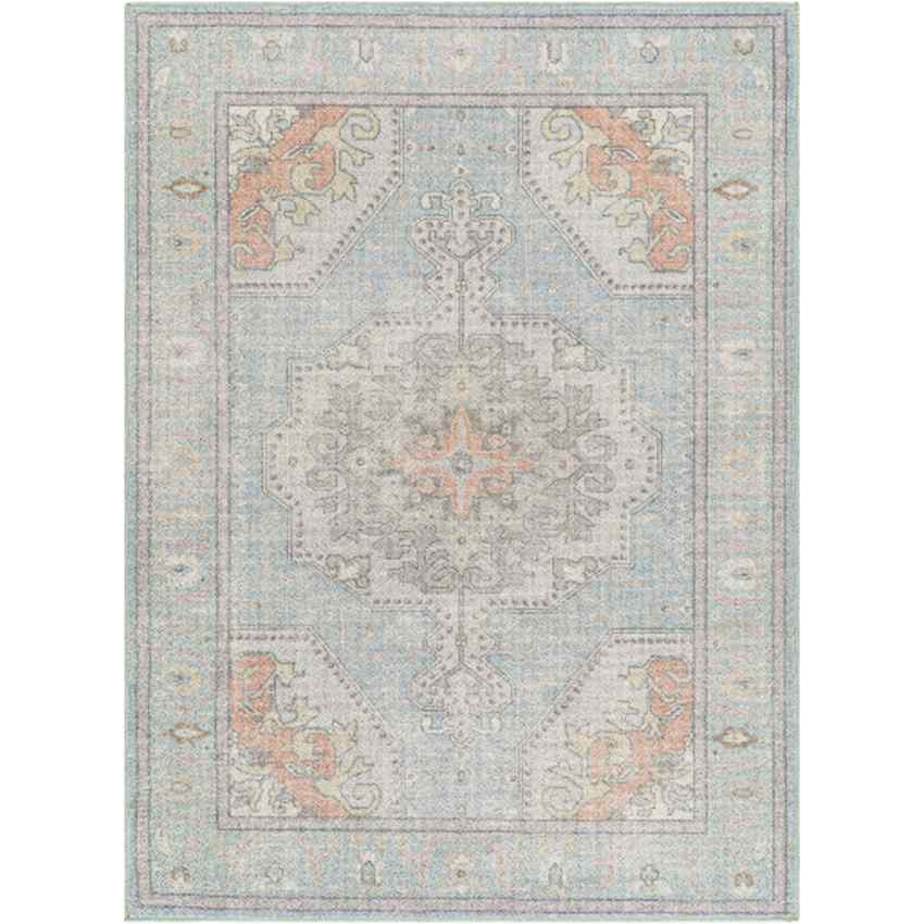 Mark & Day Rug 2'8" x 4' Doria Traditional Light Blue Washable Area Rug