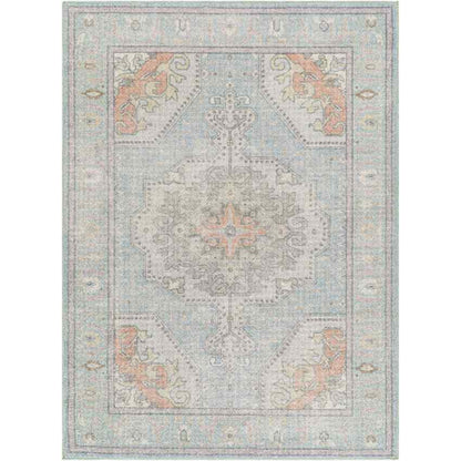 Mark & Day Rug 2'8" x 4' Doria Traditional Light Blue Washable Area Rug