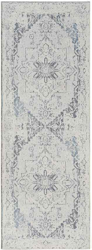 Mark & Day Rug 2'7" x 7'3" Dry Ridge Traditional Ivory Washable Area Rug