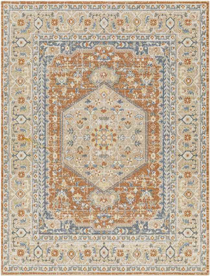 Mark & Day Rug 2' x 3' Edmond Traditional Burnt Orange Washable Area Rug