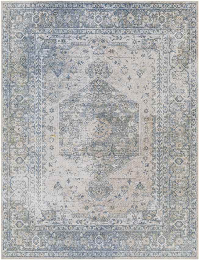 Mark & Day Rug 2' x 3' Edmond Traditional Denim Washable Area Rug