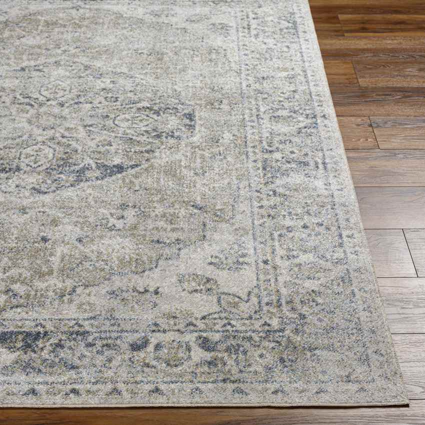 Mark & Day Rug Edmonson Traditional Olive/Dark Blue Washable Area Rug