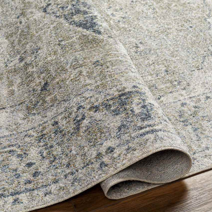 Mark & Day Rug Edmonson Traditional Olive/Dark Blue Washable Area Rug