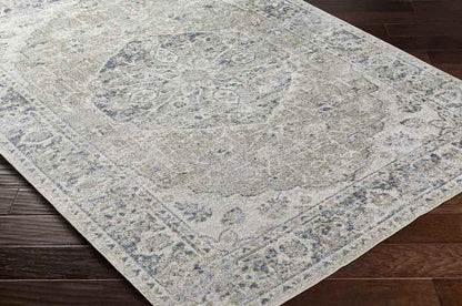 Mark & Day Rug Edmonson Traditional Olive/Dark Blue Washable Area Rug