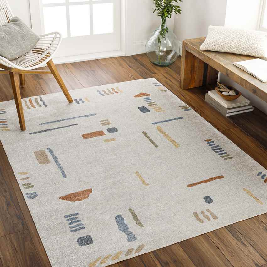 Mark & Day Rug Elbing Modern Beige Washable Area Rug