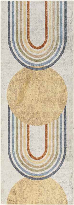 Mark & Day Rug 2'7" x 7'3" Eliot Modern Beige Washable Area Rug