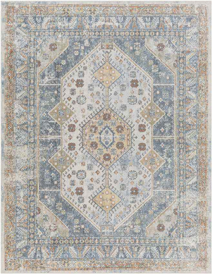 Mark & Day Rug 2' x 3' Elmdale Traditional Denim Washable Area Rug