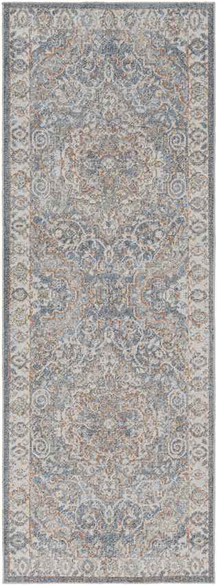 Mark & Day Rug 2'7" x 7'3" Elsmore Traditional Dark Blue Washable Area Rug