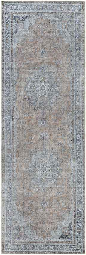 Mark & Day Rug 2'7" x 7'10" Westphalia Traditional Slate Washable Area Rug