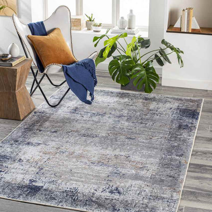 Mark & Day Rug What Cheer Traditional Dark Blue Washable Area Rug