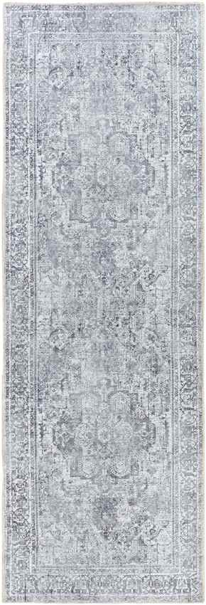 Mark & Day Rug 2'7" x 7'10" Whitten Traditional Light Gray Washable Area Rug