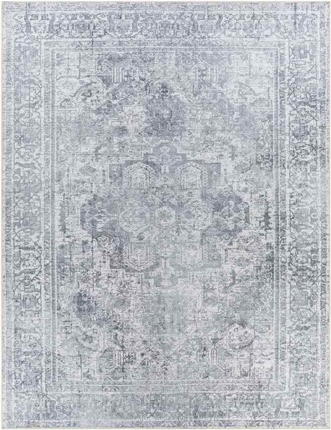 Mark & Day Rug Whitten Traditional Light Gray Washable Area Rug