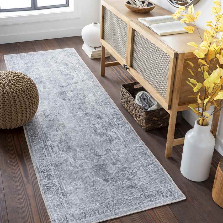 Mark & Day Rug Whitten Traditional Light Gray Washable Area Rug