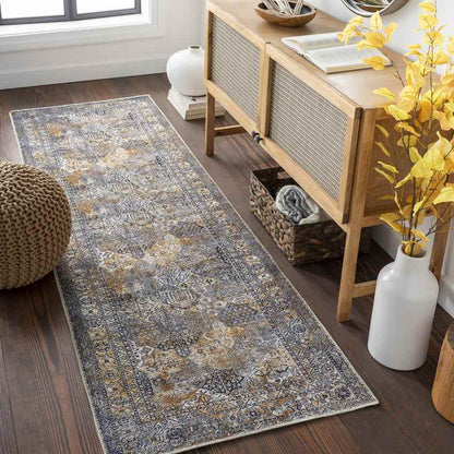 Mark & Day Rug Willey Traditional Charcoal Washable Area Rug