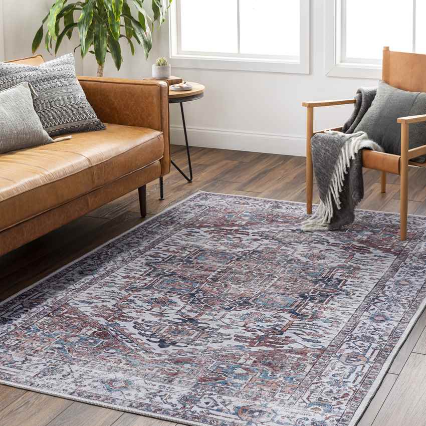 Mark & Day Rug Wolf Creek Traditional Navy Washable Area Rug