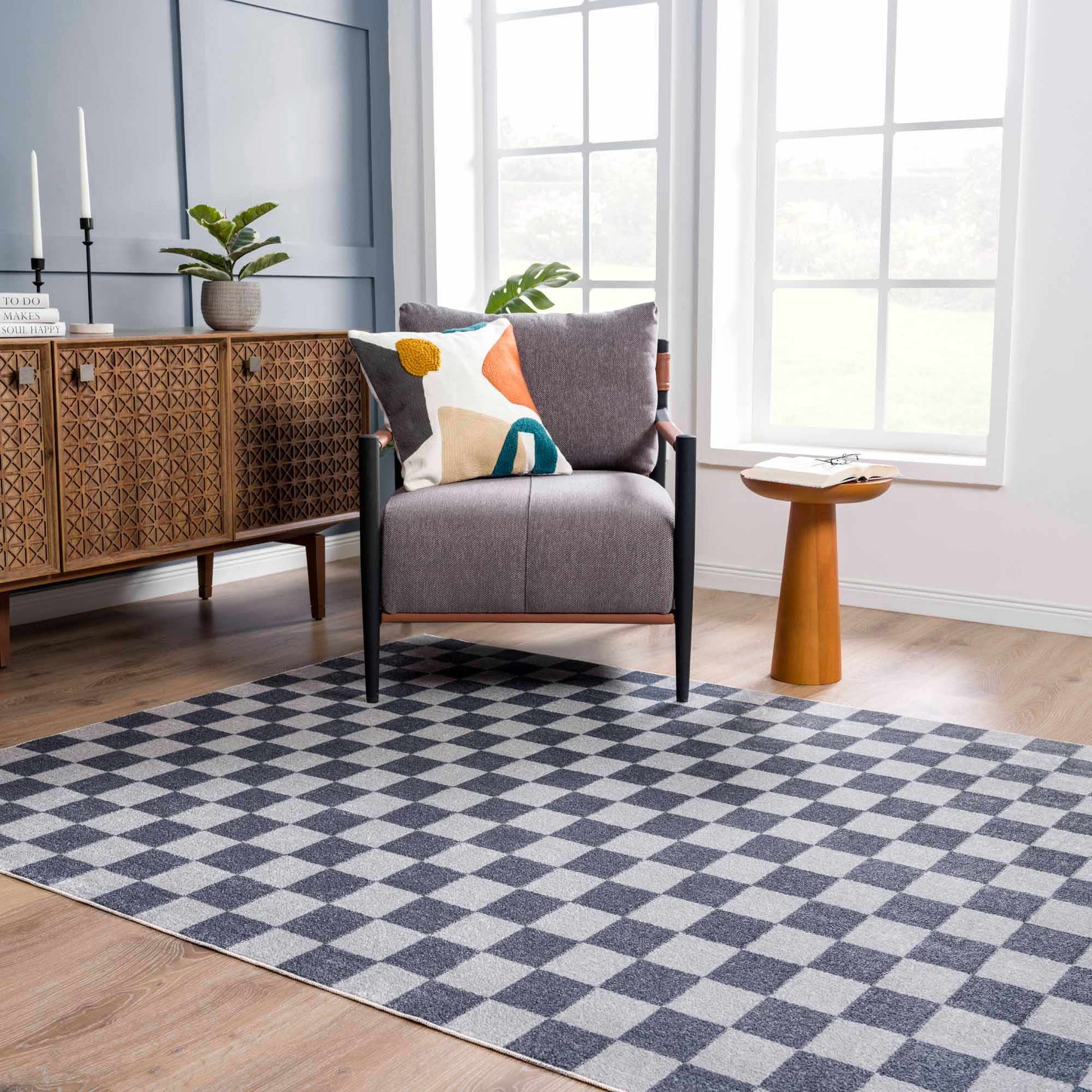 Boutique Rugs Rugs Alie Blue Checkered Area Rug