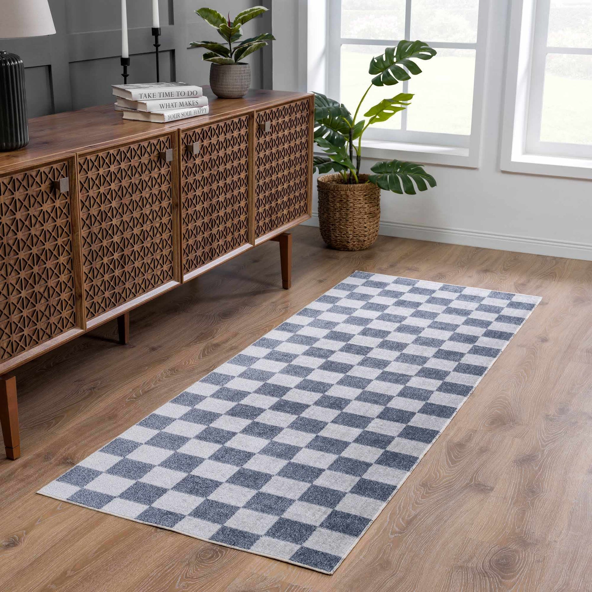 Boutique Rugs Rugs Alie Blue Checkered Area Rug