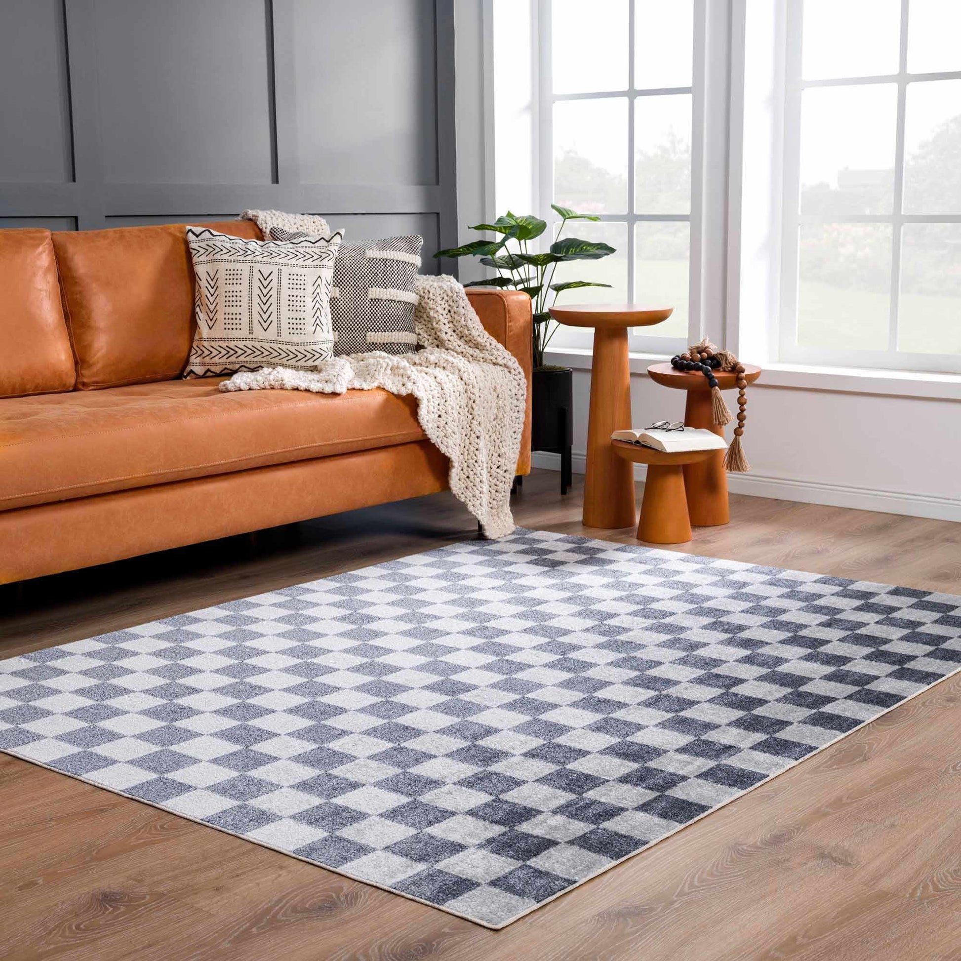 Boutique Rugs Rugs Alie Blue Checkered Area Rug