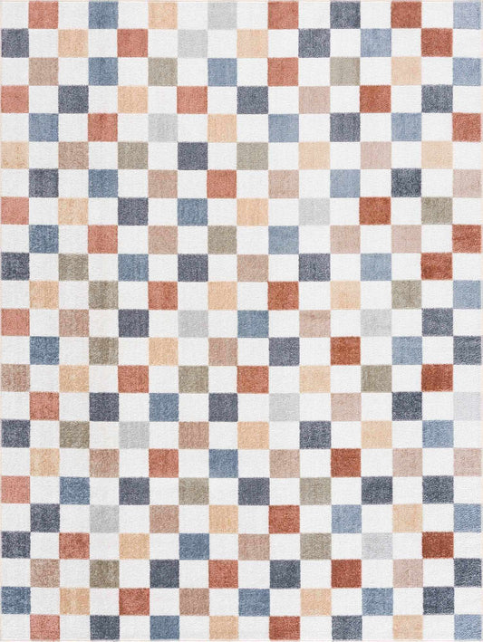 Boutique Rugs Rugs Alie Colorful Checkered Washable Rug