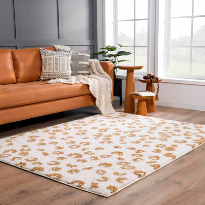 Boutique Rugs Rugs Altin Leopard Print White Area Rug