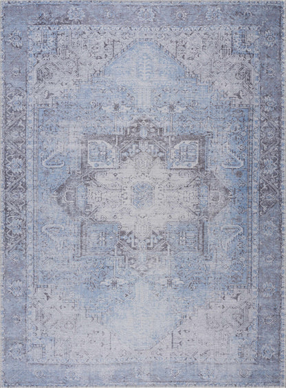 Boutique Rugs Rugs Aqua Rosman Washable Area Rug